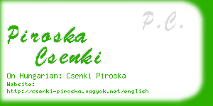 piroska csenki business card